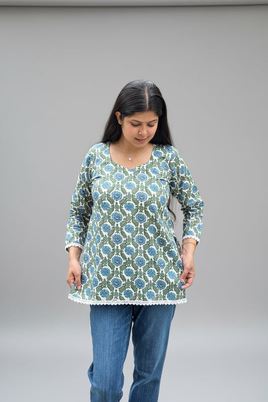 Morni - Sleeved kurti with lace