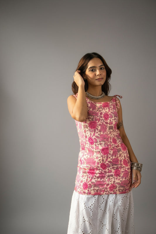 Gul - Pink Tie Up Kurti