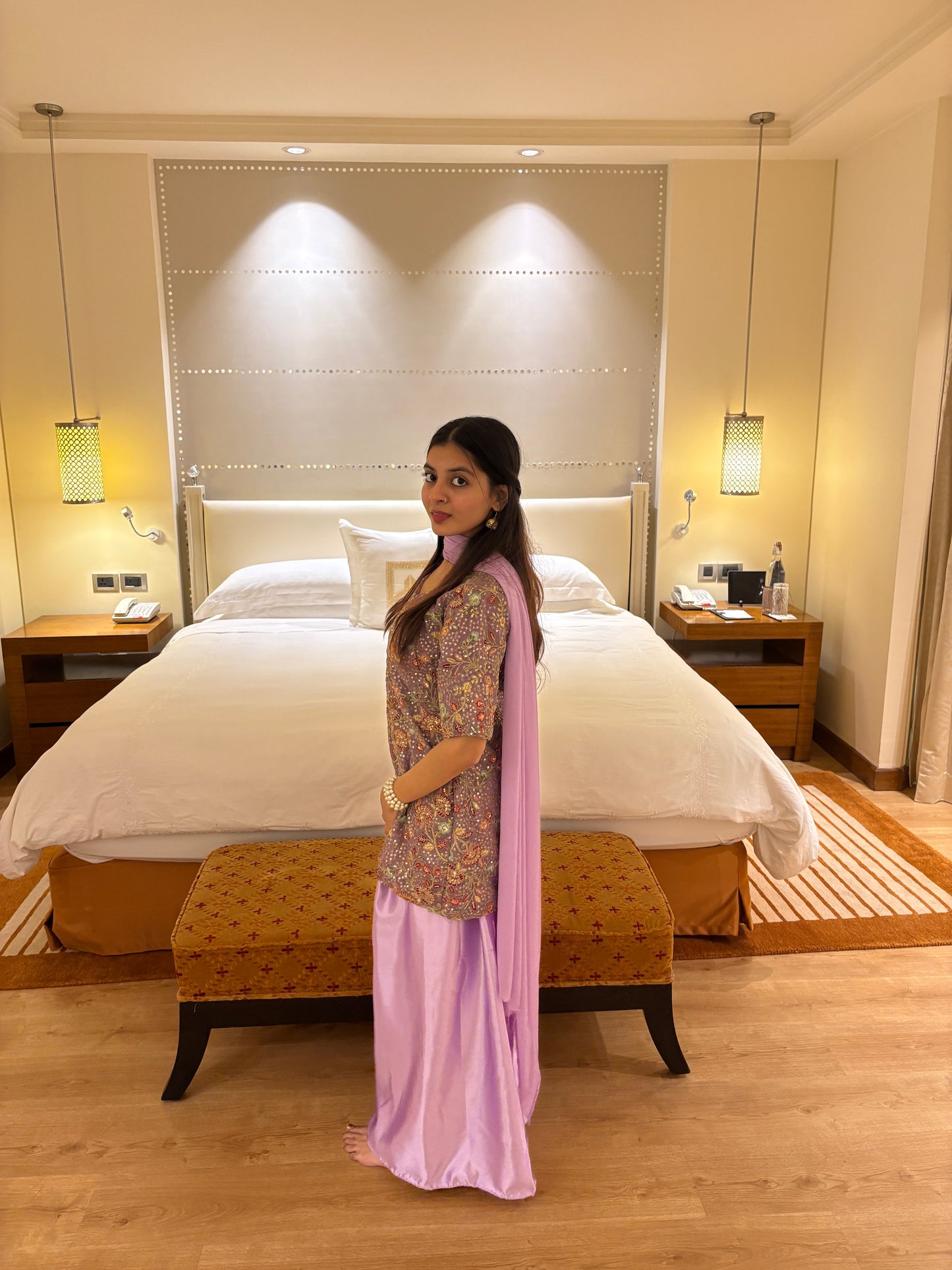 Tvera - Purple Wedding Set with Dupatta