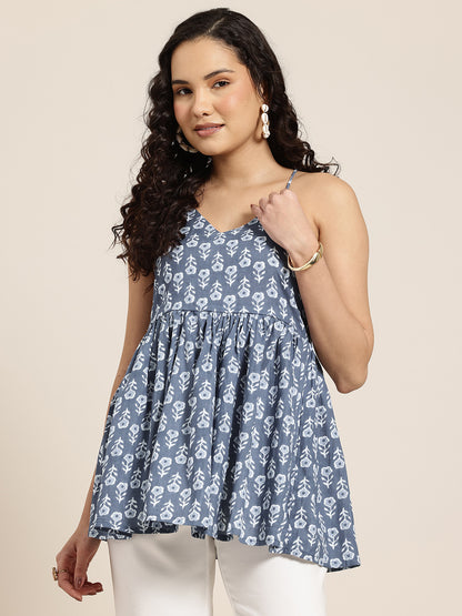 Sitara - Blue Noodle Strap Kurti