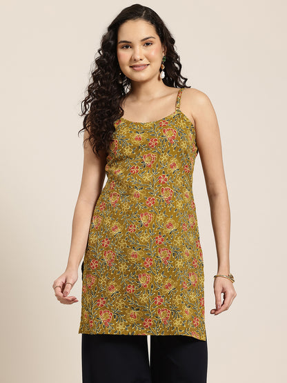 Zeenat - Green Strap Kurti