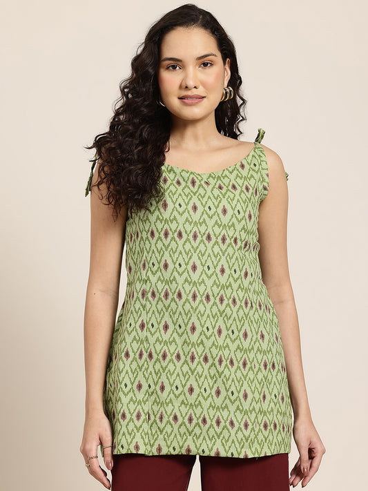 Ira - Green Tie Up Kurti