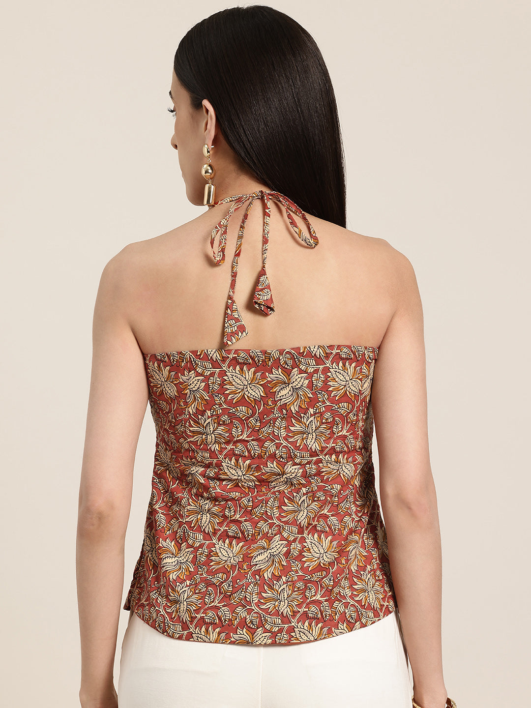 Laila - Red Halter Neck Kurti