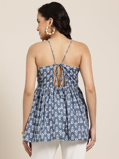 Sitara - Blue Noodle Strap Kurti