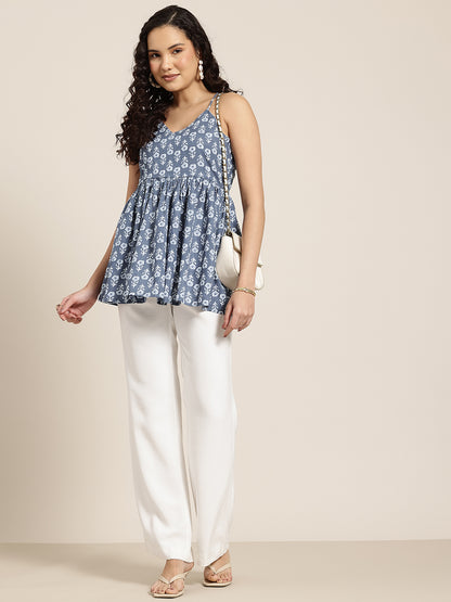 Sitara - Blue Noodle Strap Kurti