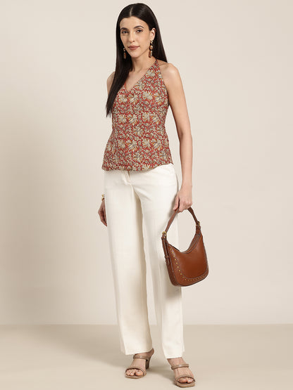 Laila - Red Halter Neck Kurti