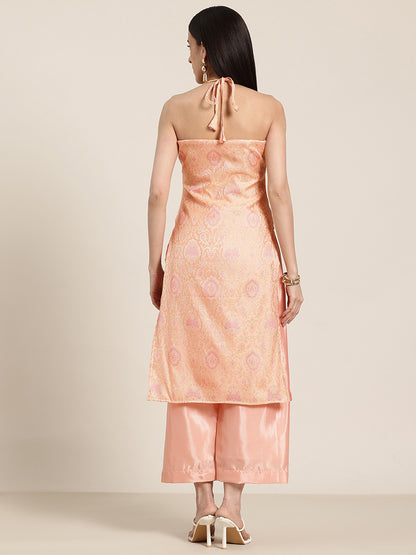 Riya - Pink Silk Kurta Set