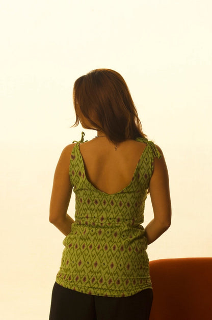 Ira - Green Tie Up Kurti